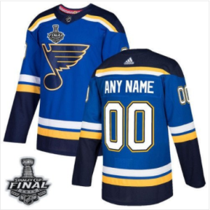 CuBlues Königsblau Heim 2019 Stanley Cup Final Stitched